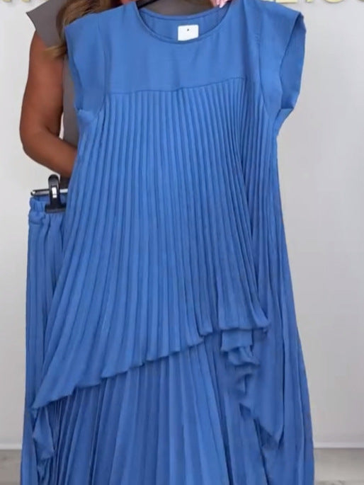 Sherry™ Midi Pleated Dress & Wide Leg Pant Set
