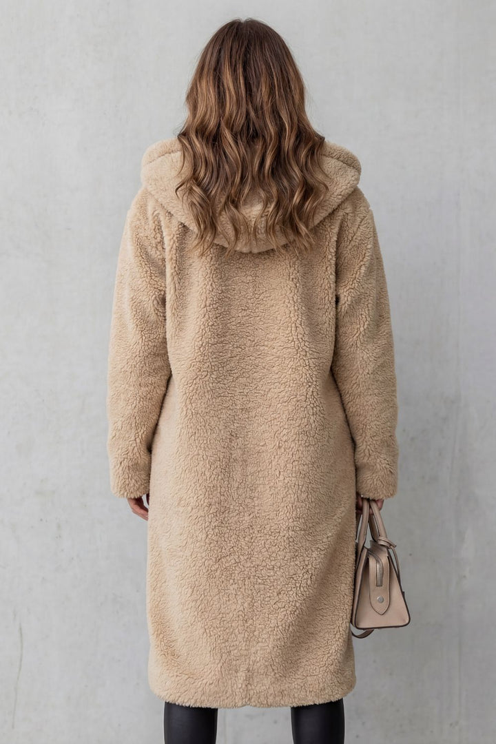 Fioranta – Plush hooded design – Long teddy coat