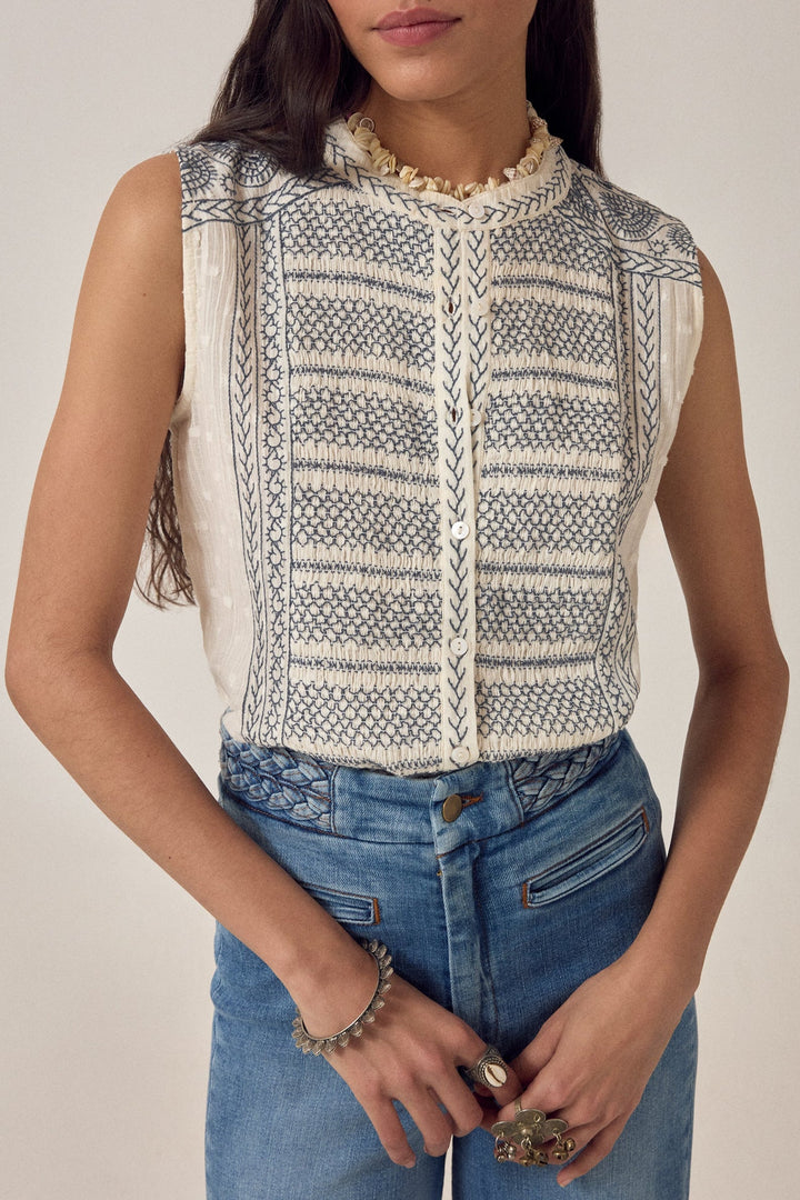 Irina Sleeveless Blouse