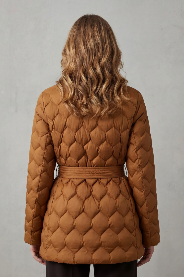 Solenza – Sculpted quilt – Belted puffer jacket