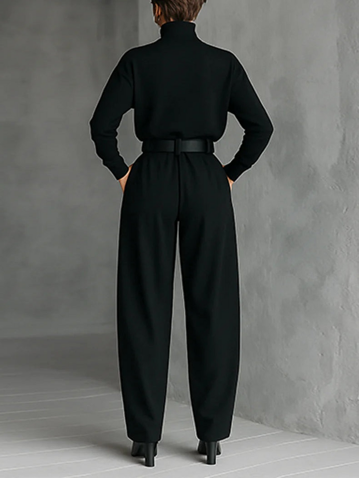 Elegant Jessica™ Ensemble: Chic Top and Straight Trousers